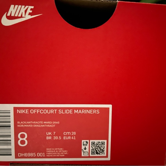 NWT Nike Offcourt (MLB Seattle Mariners) Slide, Sz 8 - Picture 5 of 5